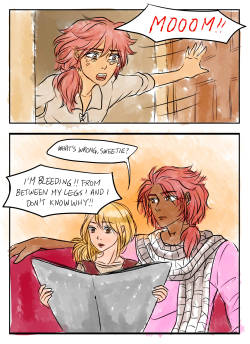fairytailsanddragonscales:   ‘No, seriously, this is part of your dragonslayer heritage kicking in, just go ask your Aunt Wendy–’ ‘Don’t listen to your father, darling, he’s full of shit a gigantic idiot.’   I know I promised nalu art within