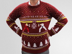 ibornforthisstuff:  Street Fighter Ugly Christmas Sweater Hadouken Holidays! KO Christmas with This Ugly Sweater