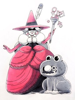pseudonymjones: witchyPeach (and familiar)