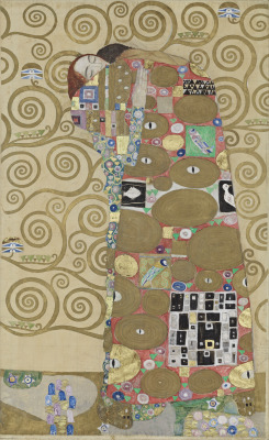 arsvitaest:  &ldquo;Fulfillment&rdquo;, design for the mosaic friezes of Stoclet Palace’s Dining Room Author: Gustav Klimt (Austrian, 1862-1918)Location: Museum für angewandte Kunst | MAK, ViennaHigh resolution images 