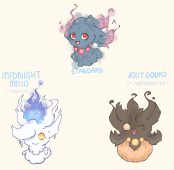squidprincee:  My take on Pokemon crossbreeds! With one of my favorite Pokemon, Misdreavus!Now, these are not Pokemon variations I do not consider these as Pokemon variations, these are Pokemon crossbreeds, hybrids if you will.When I think of Pokemon