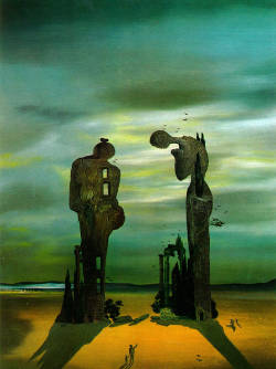 altheapdx:  archeological reminiscence of millet’s angelus by salvador dali, 1935