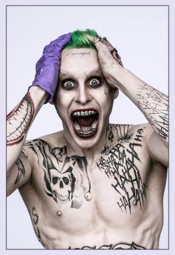 Is no one going to mention how somewhat terrifying Jared Leto looks as The Joker?