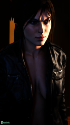 Lara Croft Jacket OnlyNote: This is in reference to a scene by Sasha2000dog who some time ago made 3d Lara Croft art with some of his own models. At the time he made them they were among the best you could get. Full Resolution:Jacket CoveredJacket Reveali