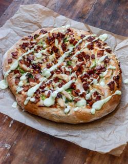 foodopia:  Turkey, Bacon, and Avocado Ranch Pizza