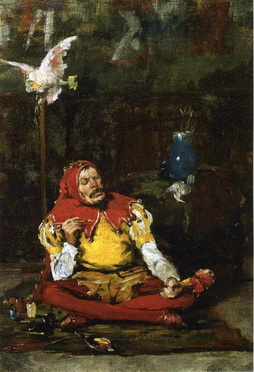 william-merritt-chase:The King’s Jester, 1875, William Merritt ChaseMedium: oil,canvas