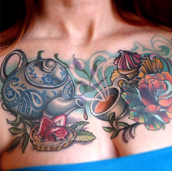your-bizarre:  finggoodtattoos:  Teresa Sharpe at Studio 13 Tattoo in Fort Wayne, IN   Teresa Sharpe’s Facebook post