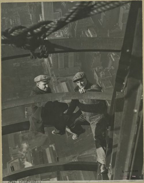 Photographs of the Empire State Building under construction 1930-1931 source: The New York Public Library photographer: L. W. Hine (1874-1940)
