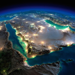 coolthingoftheday: The Earth at night. Photographs taken by NASA. (Source) 
