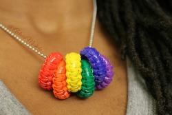craftlacecreations:    Rainbow Pride Charm