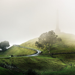 cubagallery:  Auckland on Flickr. Misty view of One Tree Hill in Auckland New Zealand 