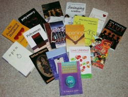submissivefeminist:  polylove-girls-blog:  polyfi-tri:  I’m not sure who’s photo this is, but I thought it was cool to see a collection of poly books! :)  Some of the best poly resources I’ve read are in this picture!  Some great resources here!