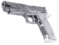 gunrunnerhell:  SIG Sauer Barracuda A custom SIG P226 X-Five from SIG Sauer’s German branch that has been engraved by one of their master engravers, Hanns Dösel. It is listed on SIG Sauer Germany’s website as a custom made to order pistol, but I’m