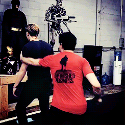mathewdadarios:  lucesu:  Behind the scenes Shadowhunter Throwback- Jace and Simon rehearsing a fight sequence… ➰➰➰ 