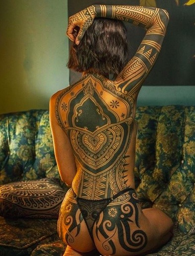 tattoostylist:  tribal ornamental tattoo by @francogalli.tatuajes 
