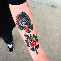 fuckyeahtattoos:  By Joshua marks guest artist @ flying Panther Tattoo San Diego, CA
