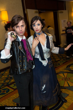 dtjaaaam:  Booker DeWitt and Elizabeth - Anime Los Angeles 2014 The journey through Columbia has taken a toll on our heroes, but they still fight on. Cosplayers: Aicosu 