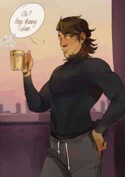 lokh: i still maintain that there should be an AU where kotetsu is the hot old single dad living next to barnaby and they become disgustingly in love Or, in which kotetsu ages like fine wine regardless of which universe hes in 