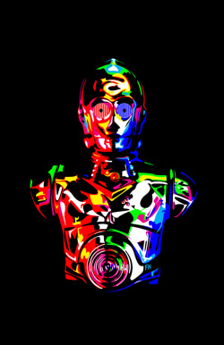 tiefighters: C-3PO Vector Portrait Created by Fiona Ng 