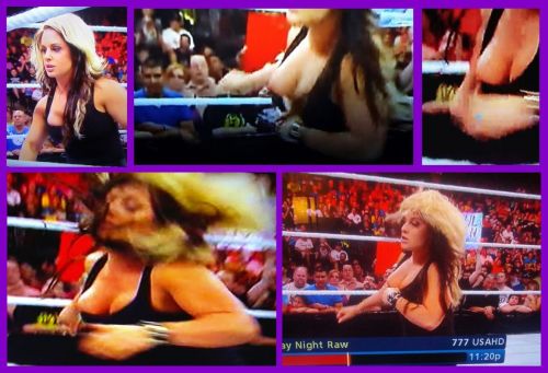 nude-celebz:  Kaitlyn of WWE’s nip slip from last night’s RAW :>