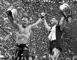 imadean-ambrosekindabitch:  30 Day WWE Challenge:  Day 29: Favorite Wrestling Related Image:    This moment gives me goosebumps.