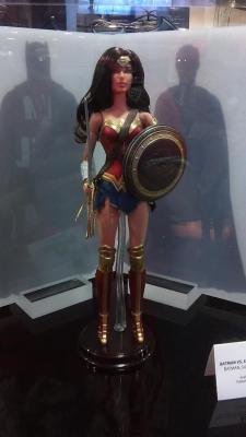 hellyeahsupermanandwonderwoman:  #SDCC #BatmanVSuperman Thanks to   Rog-El Perez for these pics of Barbie Wonder Woman &amp; action figures of Superman, Wonder Woman &amp; Batman. 
