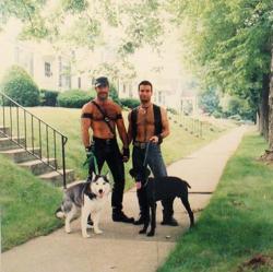 dogs taking their men for a walk&hellip;