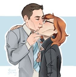gemlings:  here’s a thing i did way back in december??? scully’s wearing glasses because fuck off she should always be wearing glasses 