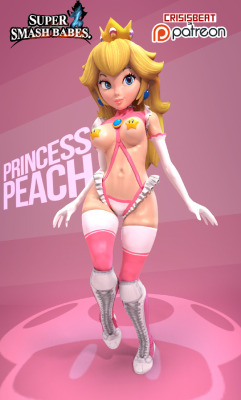 crisisbeat: Do you guys remember an old fanart I did of princess Peach with a wrestling attire? XD I tried to replicate it on Blender and came with this Idea of the Super Smash Babes. I will be making more renders of her and more Nintendo girls this month