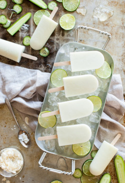 do-not-touch-my-food:  Cucumber Coconut Lime Popsicles