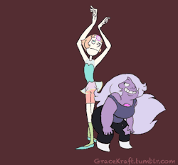 gracekraft:  &ldquo;You should know how I dance by now.&rdquo; I got the idea for this and I had to do it, just a silly gif inspired by Amethyst’s dance moves in Giant Woman. Bonus pencil test:  