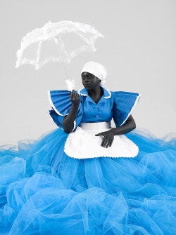 yagazieemezi:  Out of South Africa comes Mary Sibande recognized for her project called,  Long Live the Dead Queen. The exhibition revolves around a character named Sophie Ntombikayise, a maid inspired from her personal family history of four generations