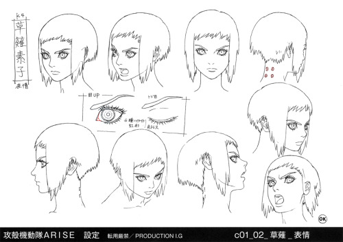 artbooksnat:  Ghost in the Shell ARISE character design reference materials. 