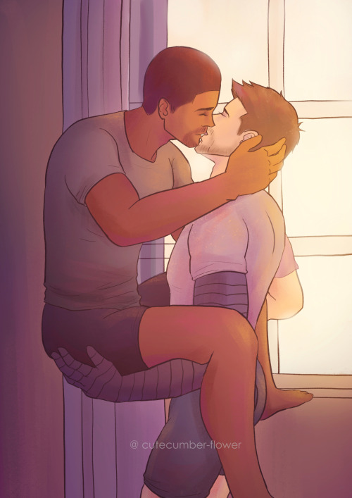 cutecumber-flower:  honestly there’s no point in having a super soldier boyfriend if he can’t pick you up while you’re kissing :3 commissions open | new kofi page