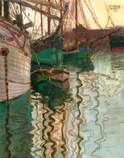 catmota:  Harbor of Trieste  (1907) Egon Schiele   more works by this artist 