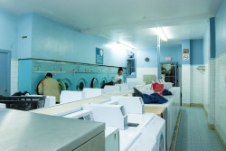 ffauns:  &ldquo;Photo As Memory&rdquo; My experience with laundromats - having no experience with laundromats, except seeing them in television or film. I encountered this laundromat one late night downtown. It appeared as this clinical, fluorescent,