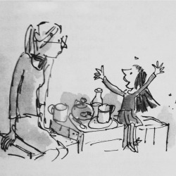 wormwoods:  “Matilda stared at her. What a marvellously brave thing Miss Honey had done. Suddenly she was a heroine in Matilda’s eyes.” 