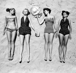 Fewthistle:  Cruel Summer. Sunbathers. 1950’S. Photographer: Nina Leen 