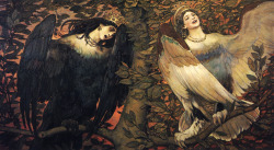    Viktor Vasnetsov.Â Sirin and Alkonost: The Birds of Joy and Sorrow.Â 1896.   