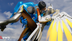 lewynsfw:Pharah taking Mercy for a ride~