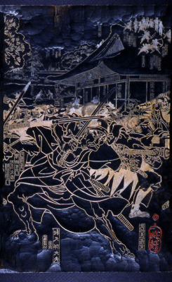centuriespast:  Night Attack of the Loyal Retainers 1864 Yoshitoshi, Tsukioka Japanese (1839-1892) Weatherspoon Art Museum 