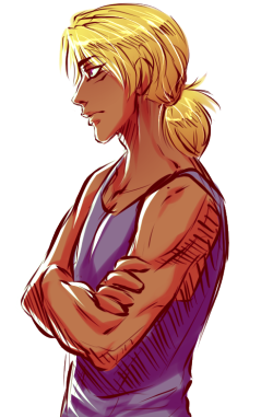 dustys-art:  Marik in ponytail cause… well look at him. Miss drawing my Yugioh stuff. So here’s a quickie again. Though been watching Marik Plays Bloodlines again and oh my god I need to draw Bakura and Marik some more! Ponytails are important. 