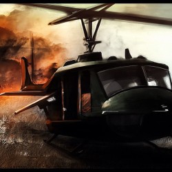 One of the first digital painting I ever made ~2008  #thesketchmonkey #painting #digitalart #design #vietnamwar #huey #friday #dowhatyoulove - Follow me on Instagram and Twitter @yecuari