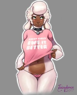 juicydemon: juicydemon:  Holly rocking out with a new shirt!  Maybe one day I’ll have a merch store…  It’s not quite a merch store, but you can get yourself a sheep girl shirt over at Redbubble! Please drop me a message if you happen to buy one,