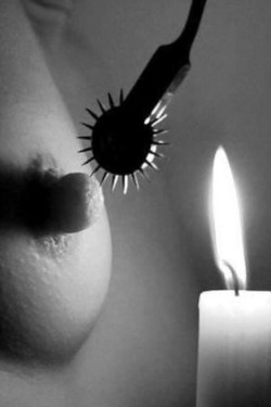 angelically-offered:You overwhelm and inundate me with sensations. The cool air swirling caressing my naked body. The candles heat licking at my skin, the crisp sting of wax on my tender nipple causing it to harden further. The prickly pressure points