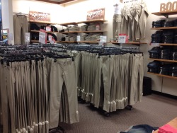 candidcatharsis:  so at work our store accidently ordered 700 khakis instead of the 70 we were supposed to get. the khakis in these pics i took ain’t even an eighth probably of all the fucking khakis we have stuffed in the back rooms. we have too many