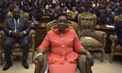 ourafrica:  Catherine Samba- Panza The Interim president of the Central African Republic.  She is the first woman to ever hold this post. &ldquo;Happy International women’s day!, Celebrating African women&rdquo; 