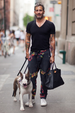 Street Style: Marc Jacobs and His Bull Terrier, Neville    
