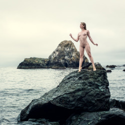 billymonday: Torres del Pacifico (2014) Considering that I live near the Atlantic, I seem to make a lot of images on the Pacific coast. I like it there. Made with probably the best landscape nude model I’ve known, Celestial Creature. 