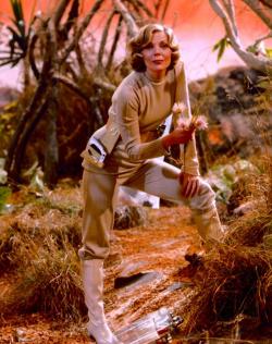 kongunbound:  Barbara Bain as Doctor Helena Russell head of Medical Section in Space: 1999. Via: https://www.facebook.com/CultLegends  Barbara Bain was lovely and reassuring in the show&hellip;and, again, gotta love the Gernreich costumes!